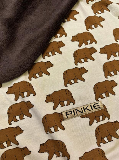 Összehúzható Pinkie Bear Cream takaró