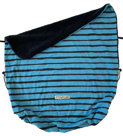 Összehúzható Pinkie Stripe Blue takaró